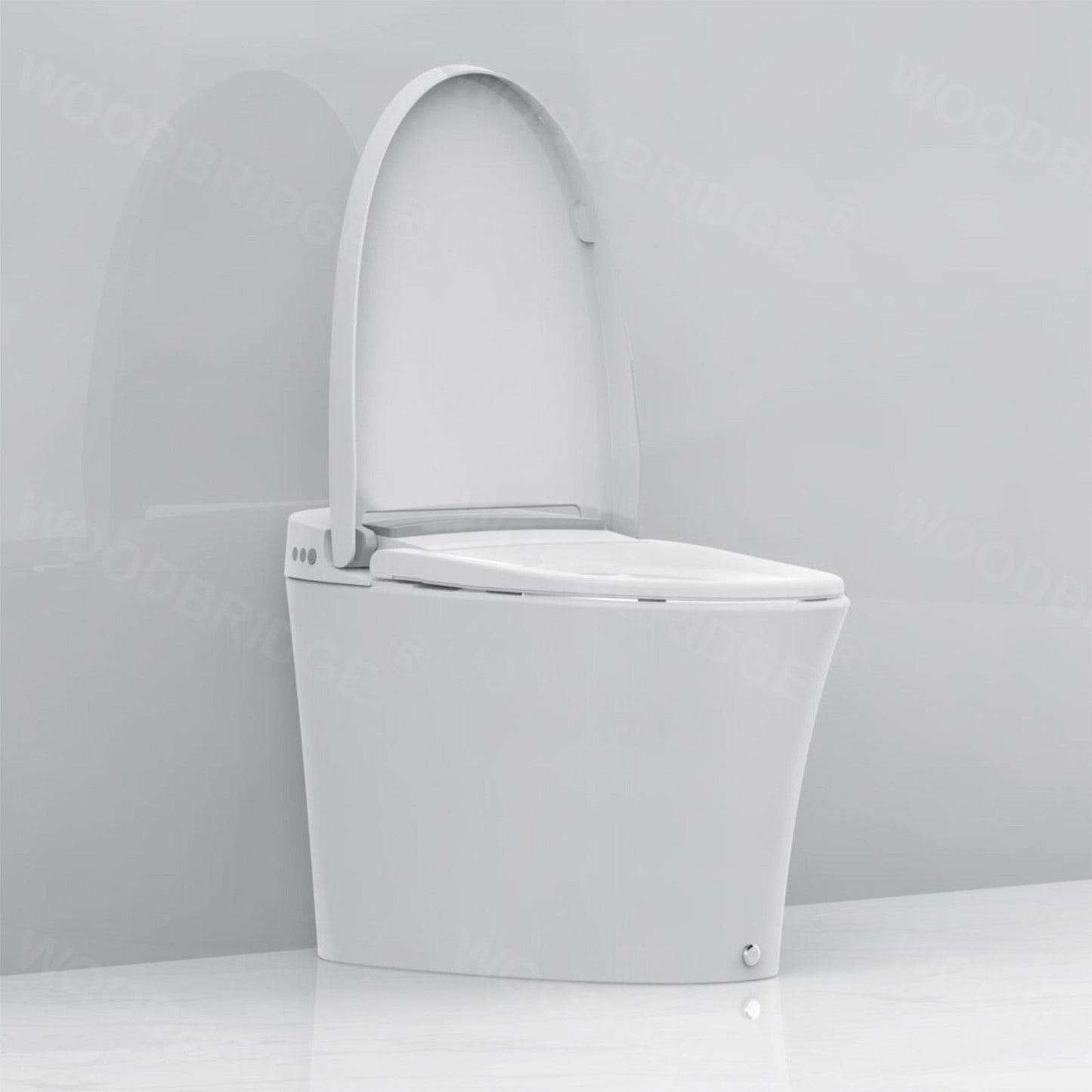 WOODBRIDGE BW5100S One Piece Modern,Slim, Tankless and High Efficiency Toilet with Battery Operated Auto Flushing
