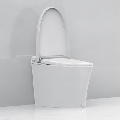 WOODBRIDGE BW5100S One Piece Modern,Slim, Tankless and High Efficiency Toilet with Battery Operated Auto Flushing