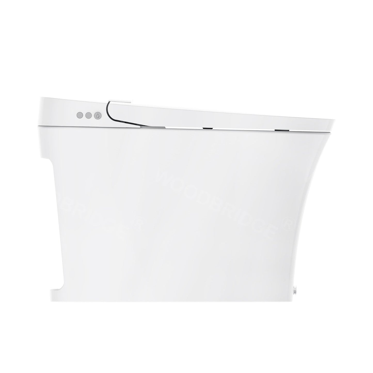 WOODBRIDGE BW5100S One Piece Modern,Slim, Tankless and High Efficiency Toilet with Battery Operated Auto Flushing