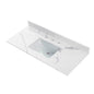 WOODBRIDGE 49"x22" Vanity Top with Single Under Mount Rectangle Bowl, Fish Belly Engineered stone, Pre-drilled with 3-hole for 8-inch Widespread Faucet set up Option