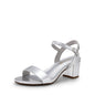 Women's Low Block Heel Sandals - Open Toe Ankle Strap Chunky Heels with Buckle