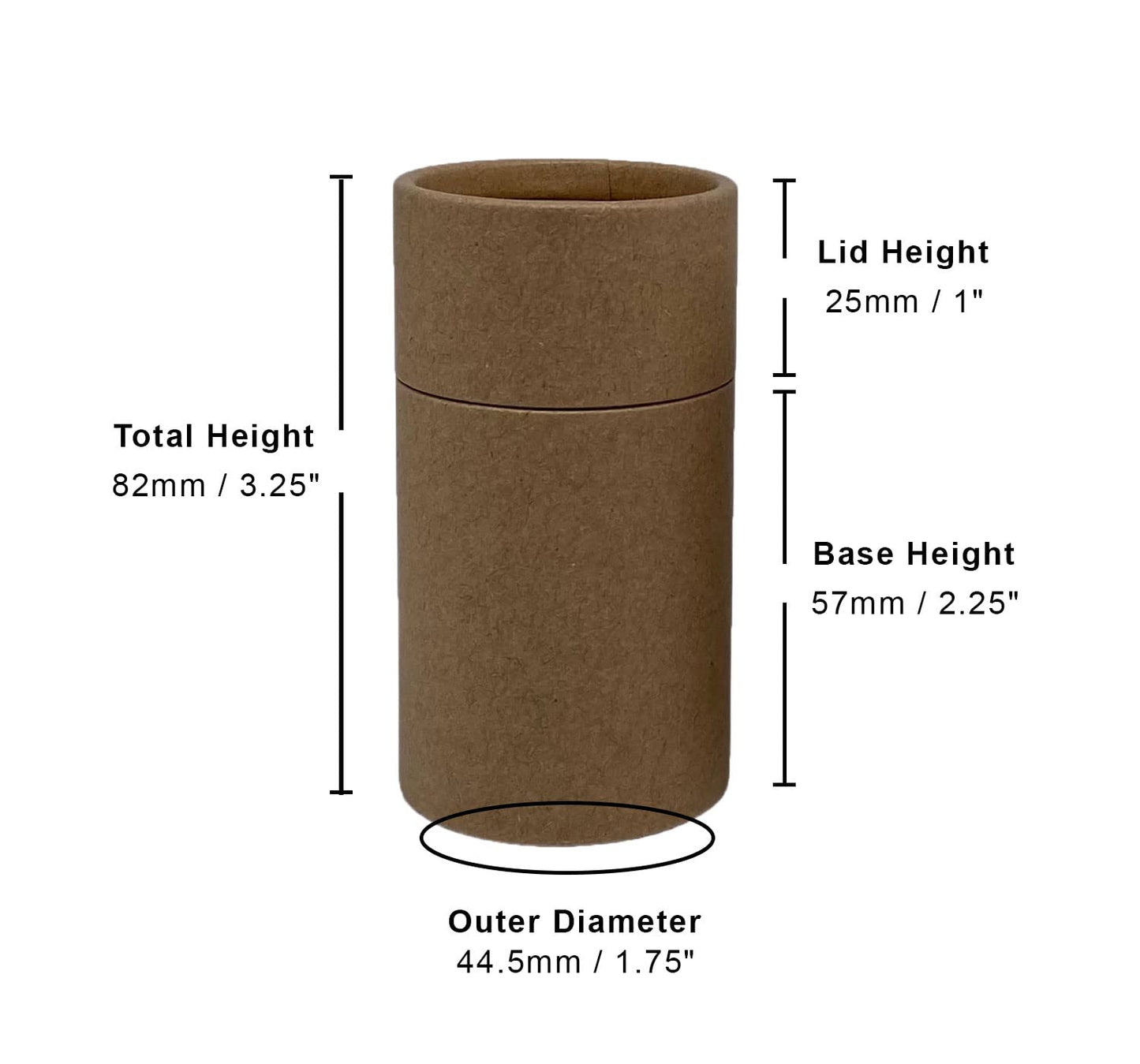 2 ounce / 60 g Paper Shaker Tube