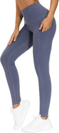 Women's High Waisted Yoga Leggings with Pockets - Thick Tummy Control Workout Pants