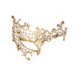 Rhinestone Metal Masquerade Mask for Women - Venetian Party Mask - Elegant Prom Ball Costume Accessory