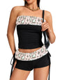 Valentine Leopard Costume - Strapless Crop Top and Low Rise Shorts - Club Going Out Outfit