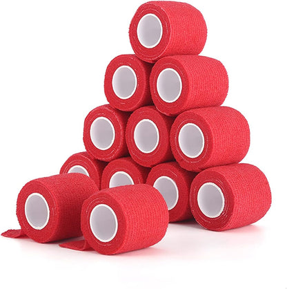 Self Adherent Cohesive Bandages Wrap 2" x 5 Yards, 12 Rolls