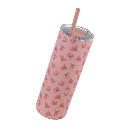 Customizable: Floral Pattern Tumbler, Personalized Gift for Coffee Lovers, Travel Mug for Women, Insulated Drinkware, Trendy Water Bottle