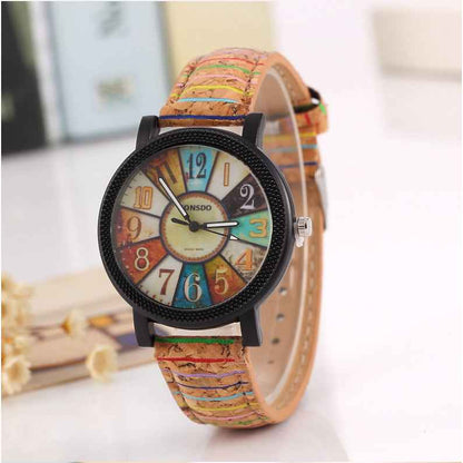 Vintage Leather Women Watch - Casual Quartz Wrist Watch Gift Clock