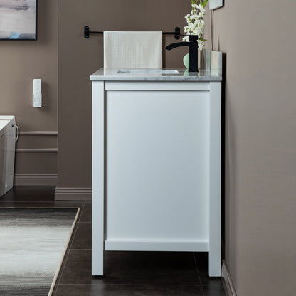 WOODBRIDGE Milan 37" Floor Mounted Single Basin Vanity Set with Solid Wood Cabinet