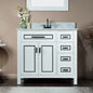 WOODBRIDGE Milan 37" Floor Mounted Single Basin Vanity Set with Solid Wood Cabinet