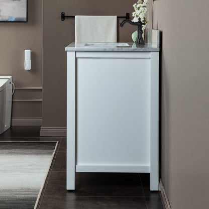 WOODBRIDGE Milan 37" Floor Mounted Single Basin Vanity Set with Solid Wood Cabinet