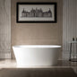 WOODBRIDGE 59 in. x 29 in. Luxury Contemporary Solid Surface Freestanding Bathtub