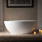 WOODBRIDGE 59 in. x 30.75 in. Luxury Contemporary Solid Surface Freestanding Bathtub