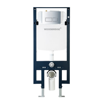 WOODBRIDGE In-Wall 0.8 GPF/1.60 GPF Dual Flus Toilet Tank Carrier System for 2 x 4 stud installation, WHTA001