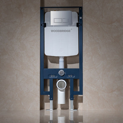 WOODBRIDGE In-Wall 0.8 GPF/1.60 GPF Dual Flus Toilet Tank Carrier System for 2 x 4 stud installation, WHTA001