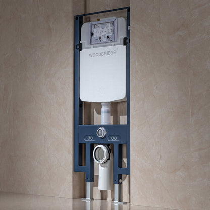 WOODBRIDGE In-Wall 0.8 GPF/1.60 GPF Dual Flus Toilet Tank Carrier System for 2 x 4 stud installation, WHTA001