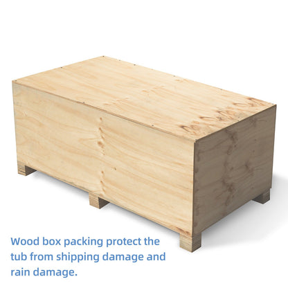 WOODBRIDGE 67 in. x 31.375 in. Luxury Contemporary Solid Surface Freestanding Bathtub