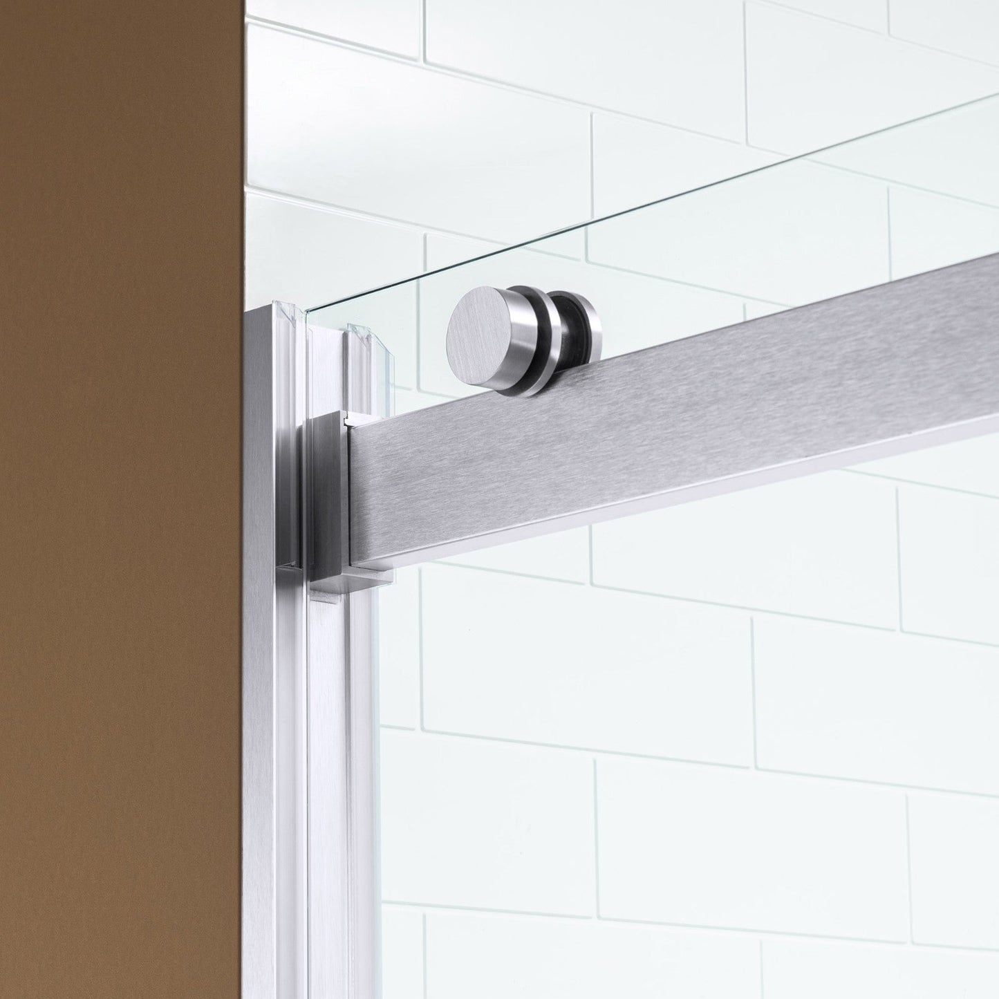 WOODBRIDGE Frameless Bathtub Shower Doors 56-60" Width x 62"Height with 5/16"(8mm) Clear Tempered Glass, 2 Ways Opening & Double Sliding