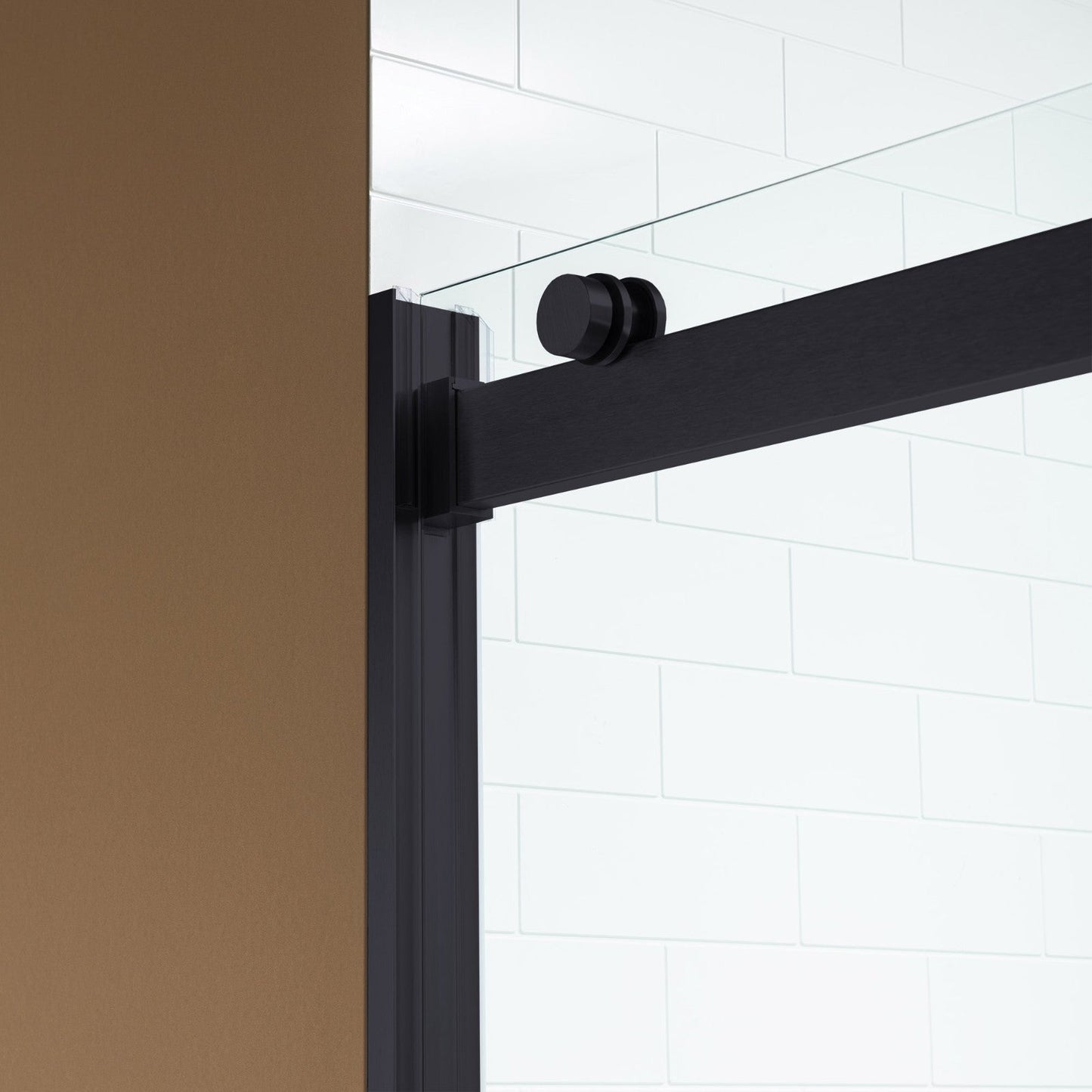 WOODBRIDGE Frameless Bathtub Shower Doors 56-60" Width x 62"Height with 5/16"(8mm) Clear Tempered Glass, 2 Ways Opening & Double Sliding