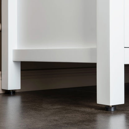 WOODBRIDGE Milan 36"x21"x33" Solid Wood Bath Vanities Cabinet Only with Drawers on Right, without Top, White, Milan 3621R-WH