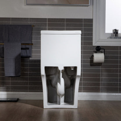 WOODBRIDGE Modern One Piece Dual Flush 1.28 GP Toilet,with Soft Closing Seat