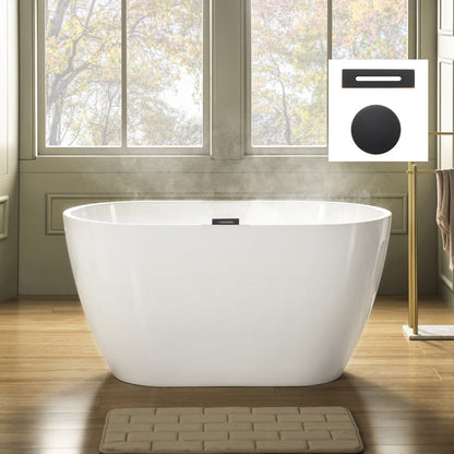 WOODBRIDGE 48" Acrylic Freestanding Bathtub Contemporary Soaking Tub