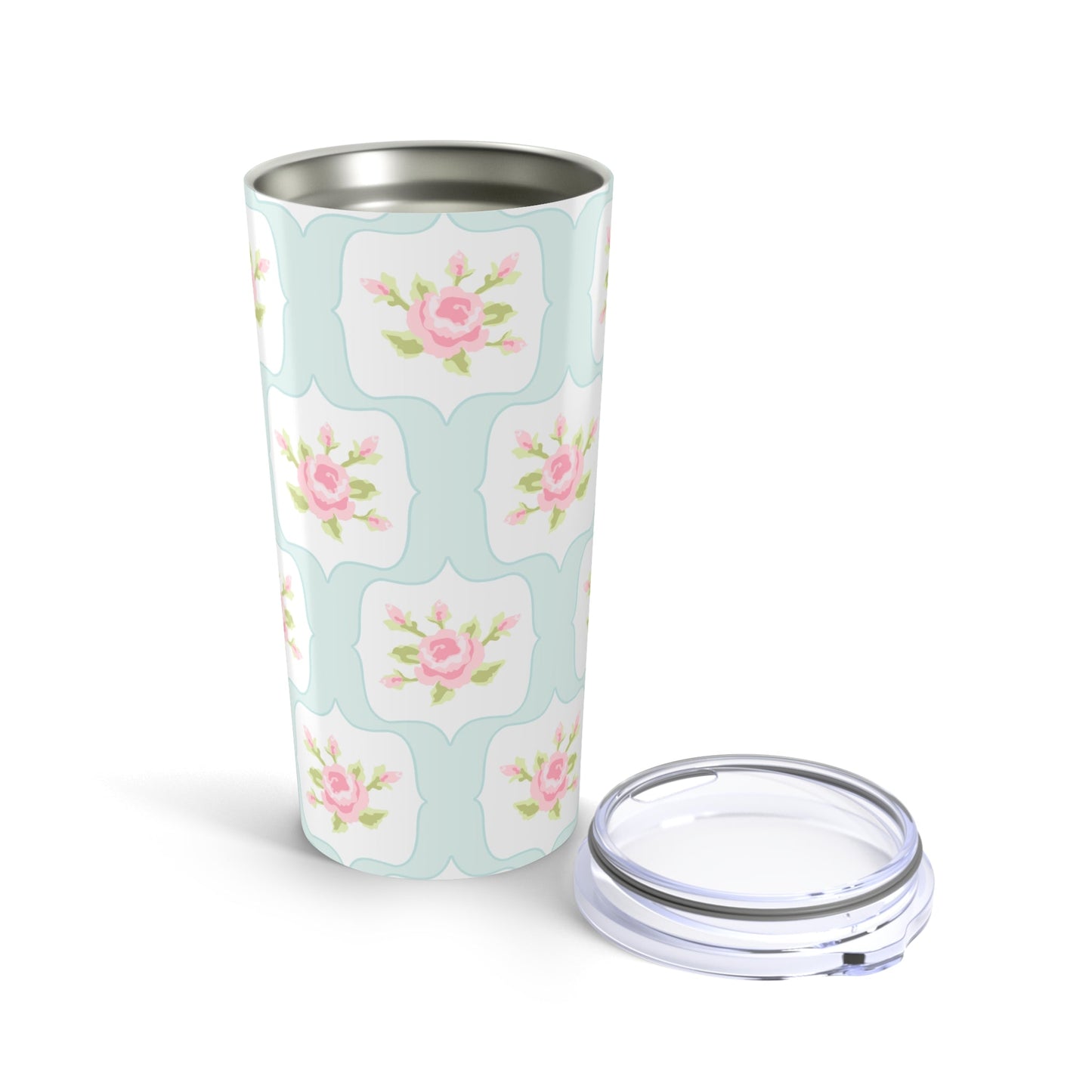 Customizable: Floral Tumbler, 20oz Insulated Travel Mug, Perfect Gift for Flower Lovers, Coffee, Tea, Drinkware for Home, Mother's Day, Spring Decor