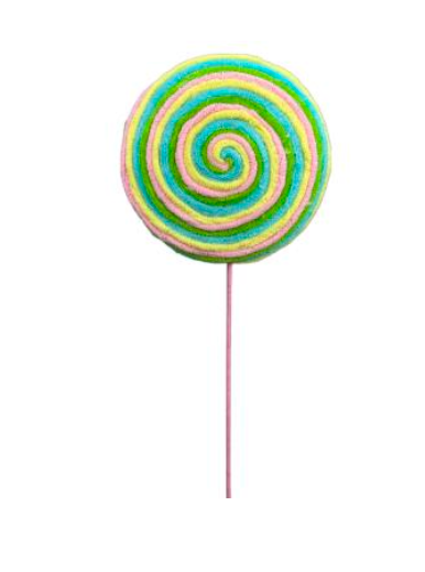 Lollipop Pick Pink Yellow Green Blue