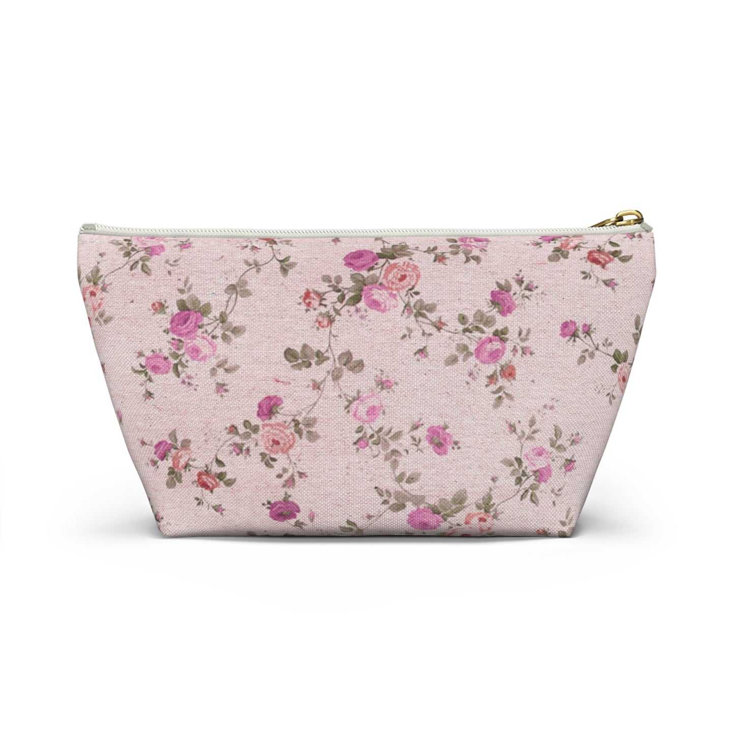 Customizable: Floral Accessory Pouch, Makeup Bag, Travel Organizer, Gift for Her, Pink Floral Bag, Cosmetic Case, Everyday Essentials