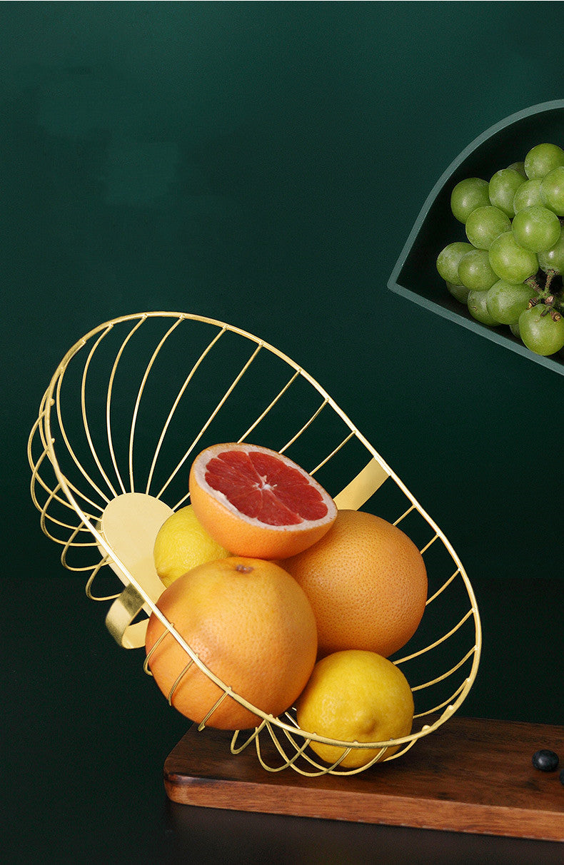 Metal Hollowed Out Fruit Vegetable Snack Tray Bowl Basket | Kitchen Essentials | Kitchen + Metal