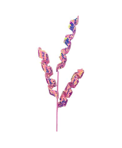 Bling Sequin Frizzy Curly Spray H24 pink