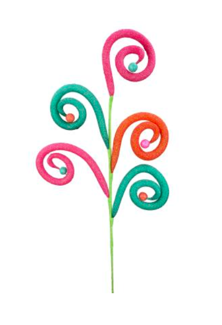 Glitter Spiral Curly Spray H28