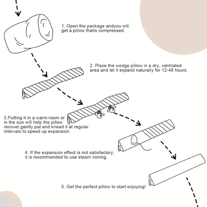 Bed Wedge Pillow Gap Filler for Headboard & Mattress