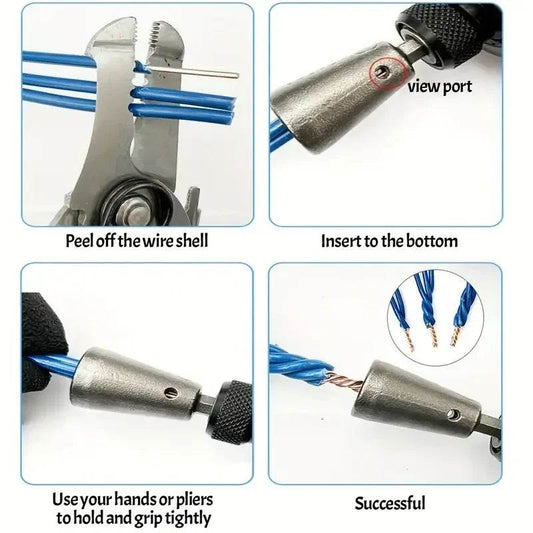 1PC Wire Twisting Tool – Quick Twister Electrician Artifact for Power Drill Drivers | Multi-Tool Cable Connector Device
