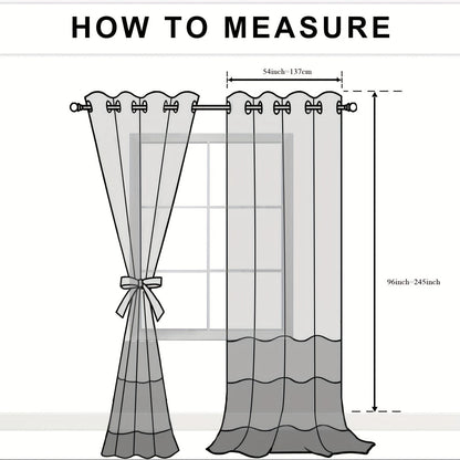 Elegant White Sheer Curtains with Embroidered Trellis Design