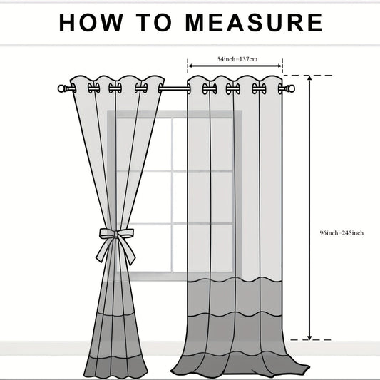 Elegant White Sheer Curtains with Embroidered Trellis Design