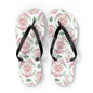 Customizable: Floral Aesthetic Flip Flops, Trendy Beachwear, Vacation Vibes, Dorm Shoes, Shower Shoes