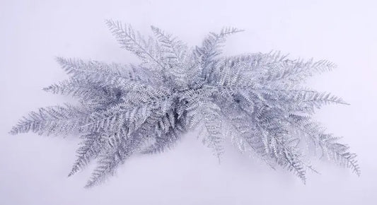 32"L GLITTER FERN SWAG SILVER