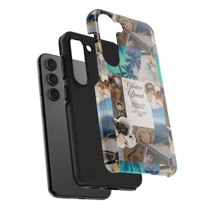 Inspiring Vision Board Phone Case, Motivational Tough Case, Adventurous Gift for Her, Self-Care, Dream Big, Unique Phone Accessory