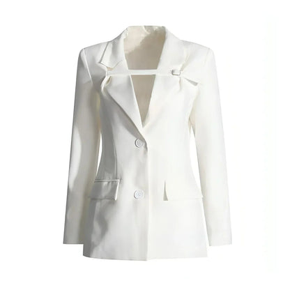 Fashion Slim Fit Patchwork Suit Jacket For Women | Femstylo