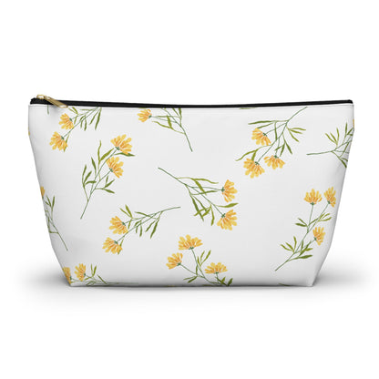 Customizable: Floral Accessory Pouch, Cute Makeup Bag, Travel Organizer, Gift for Her, Spring Flowers, Eco-Friendly Storage