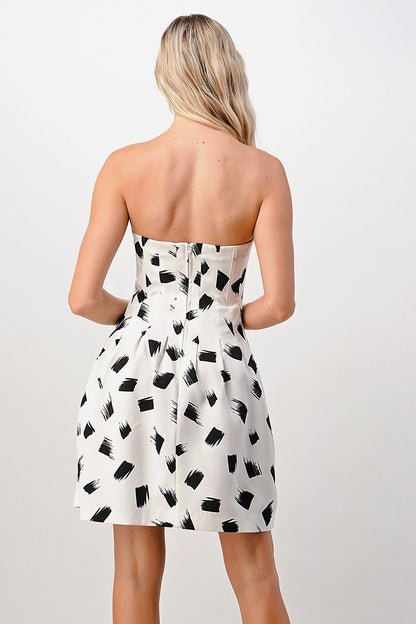 Strapless Printed A-Line Dress | Apparel | Kitchen + Metal