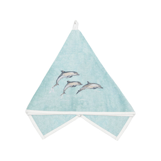 Dolphin Terrycloth Guest Hand Towel