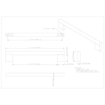 96 mm Center-to-Center Satin Nickel Knox Cabinet Bar Pull