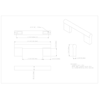 96 mm Center-to-Center Satin Nickel Knox Cabinet Bar Pull
