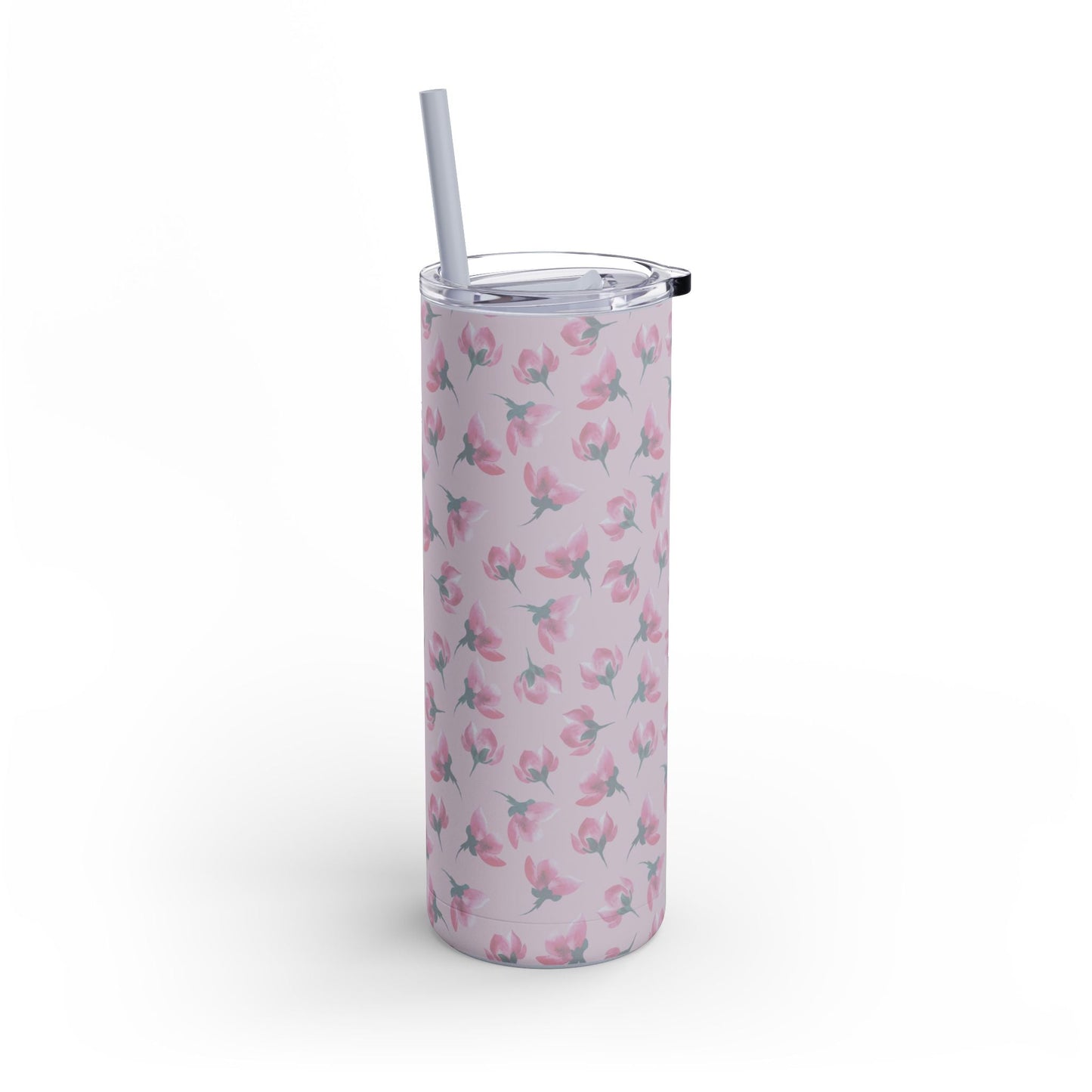 Customizable: Floral Pattern Tumbler, Personalized Gift for Coffee Lovers, Travel Mug for Women, Insulated Drinkware, Trendy Water Bottle