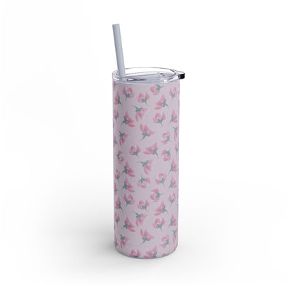 Customizable: Floral Pattern Tumbler, Personalized Gift for Coffee Lovers, Travel Mug for Women, Insulated Drinkware, Trendy Water Bottle