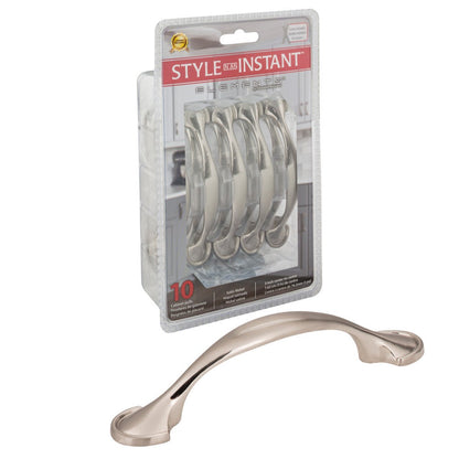 3" Center-to-Center Satin Nickel Watervale Retail Packaged Cabinet Pull