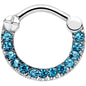 16G 5/16 Blue Gem Paved Glamour Cartilage Clicker