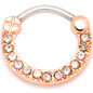16G 5/16 Clear Gem Rosy Paved Glamour Cartilage Clicker